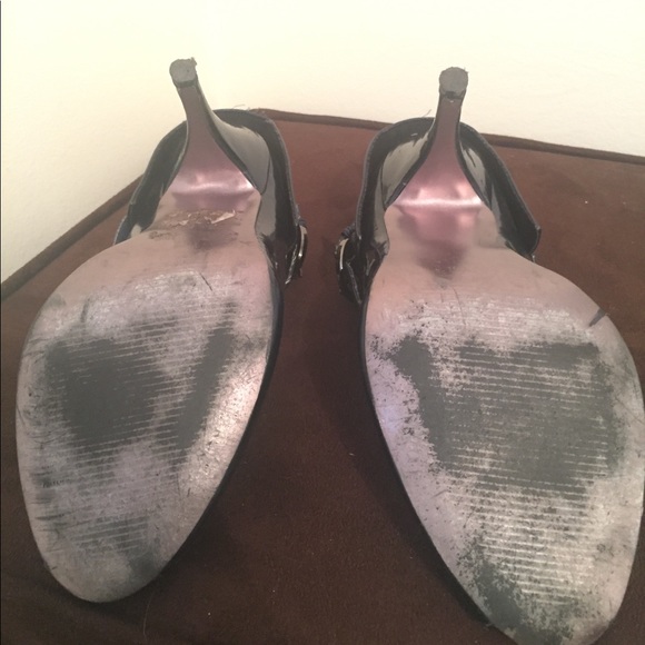 Navy Peeptoe Steve Madden Luxe Pumps - Picture 4 of 5